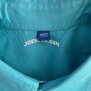 Joe’s men’s casual button down shirt xxl teal